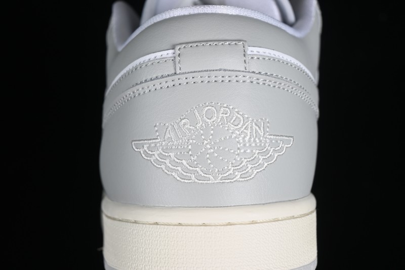 Nike Air Jordan 1 Low AJ1 White Grey Low-Top Lifestyle Basketball Shoes - DC0774-103