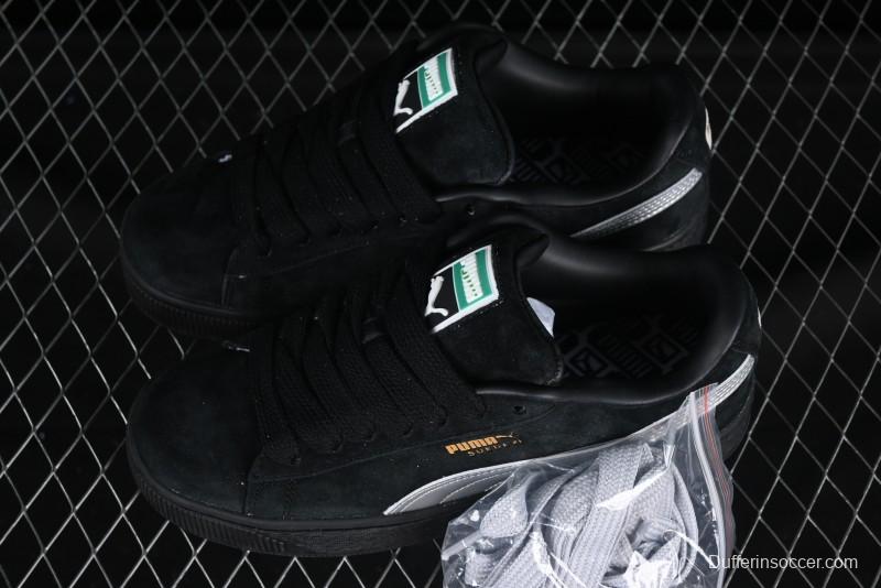 PUMA Suede XL Classic Men's Sneakers - Black with Metallic Silver Accents