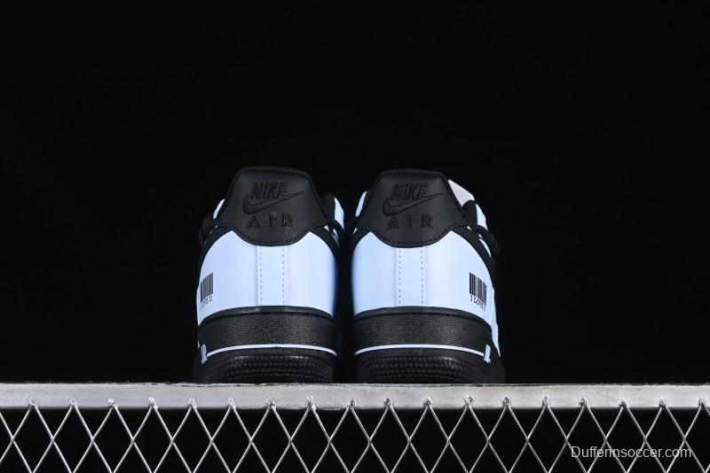 Custom "I Love U" Black & White Sneakers - Sleek Barcode Design
