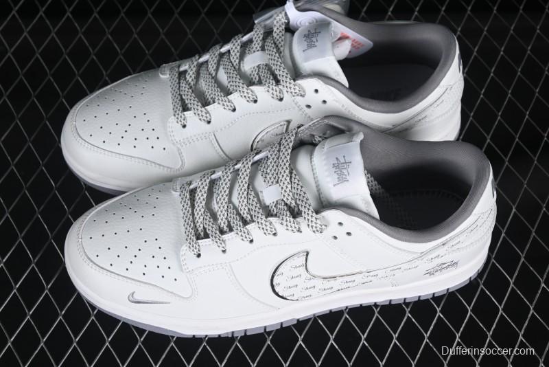 Nike SB Dunk Low Stussy Anniversary Custom Low-Top Casual Skate Shoes - CS1688-103