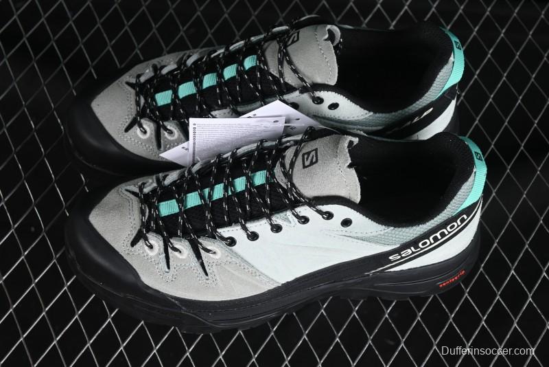 Salomon x Contragrip All-Terrain Hiking Shoes - Lightweight Gray with Black & Teal Accents