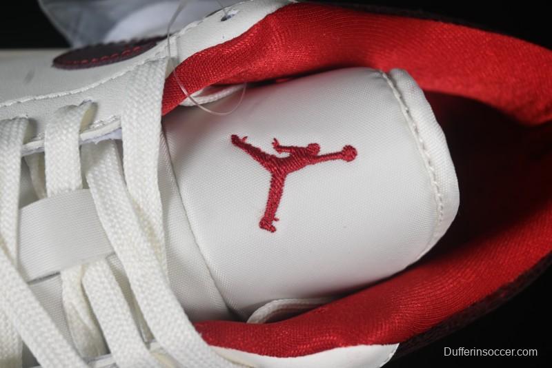 Nike Air Jordan 1 Low AJ1 White Red Low Top Casual Sneakers - HJ9338-106