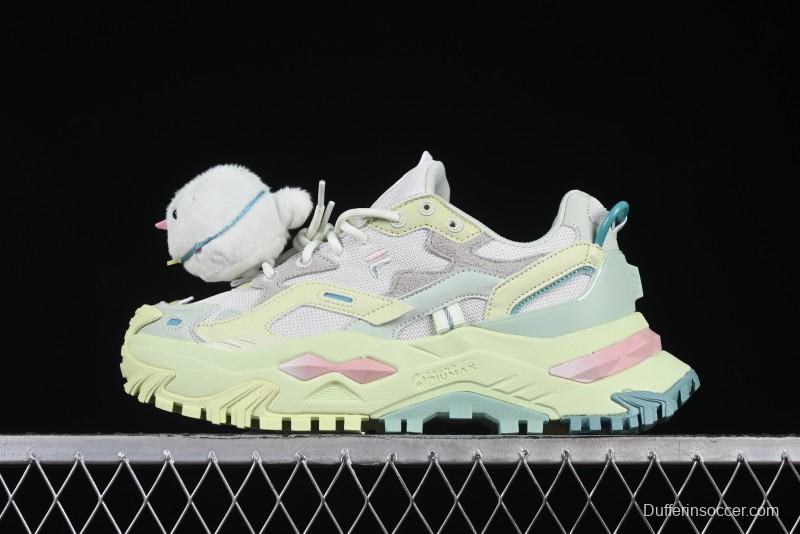 Playful Pastel Chunky Sneakers with Plush Bird Charm – Bold & Whimsical Streetwear Kicks