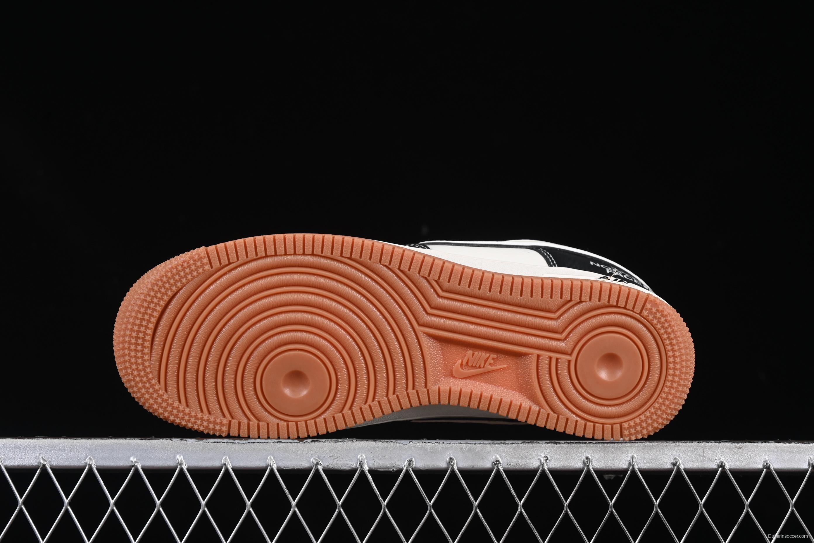 Nike Air Force 1'07 Low The North Face Collaboration Black Lychee Pattern Gum Sole Casual Sneakers - XZ6188-114