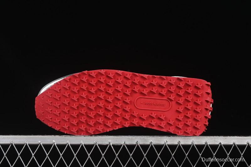 Golden Goose Marathon White Red Silver Comfortable Low-Top Lifestyle Sneakers - H8D4