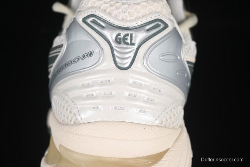 Asics Gel-Kayano 14 Running Shoes with Engineered Elastic Double-Layer Knit Upper and 3D Visible GEL Cushioning - 1201A019-200