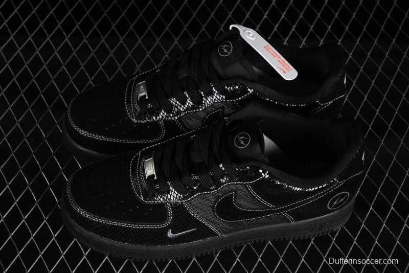 Nike Air Force 1'07 Low Lightning Collaboration Black Snake Scale Casual Sneakers - SC9207-529