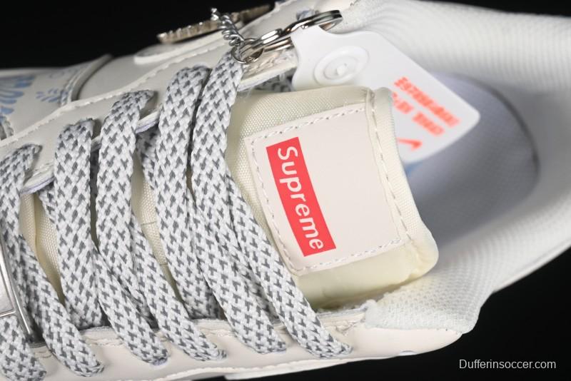 Nike Air Force 1'07 Low Supreme Co-branded Blue and White Casual Sneakers - XX3168-137