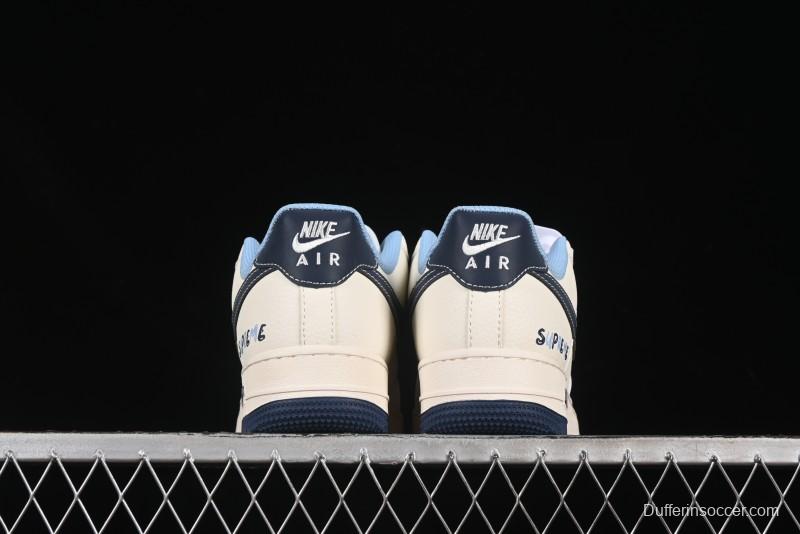 Nike Air Force 1 '07 Low Supreme Collaboration Dual-Tone Blue Label Casual Sneakers - XS1958-565