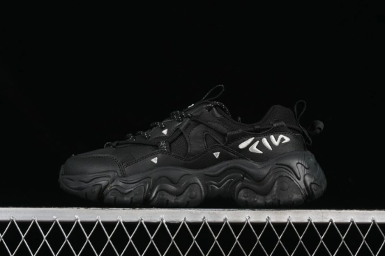 Fila Heritage Fluid Cat Paw 5.0 Retro Dad Shoes with Lace-Up Design - F12M412105FBK