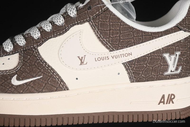 Nike Air Force 1 '07 Low LV Collaboration Beige Grid Casual Sneakers - XS1958-552