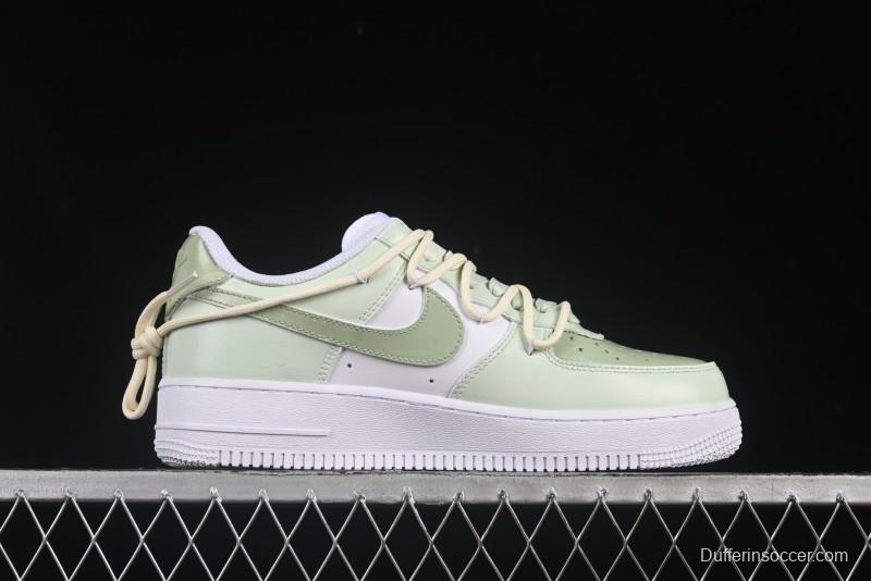 Nike Air Force 1'07 Low "Green Love" 520 Limited Edition Casual Sneakers with Small Green Heart Design - DH2920-111