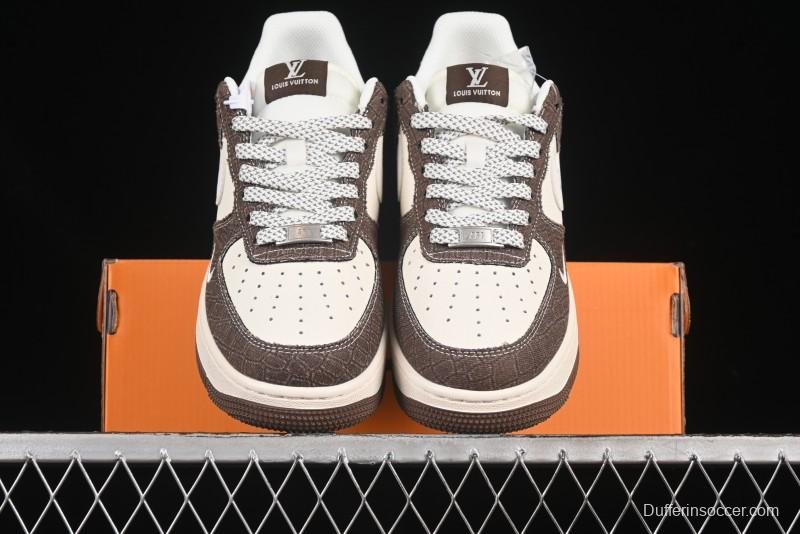 Nike Air Force 1 '07 Low LV Collaboration Beige Grid Casual Sneakers - XS1958-552