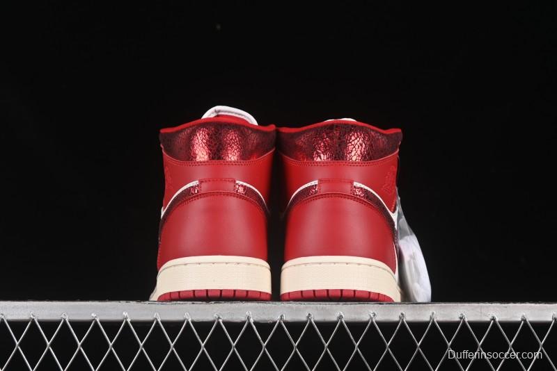 Nike Air Jordan 1 Mid AJ1 China Red Mid-Top Casual Sneakers - HJ9337-106