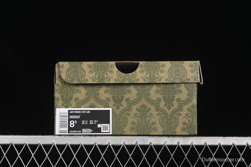 Nike Air Force 1 '07 Low Gucci Collaboration Silver Swoosh Casual Sneakers - XS1958-546