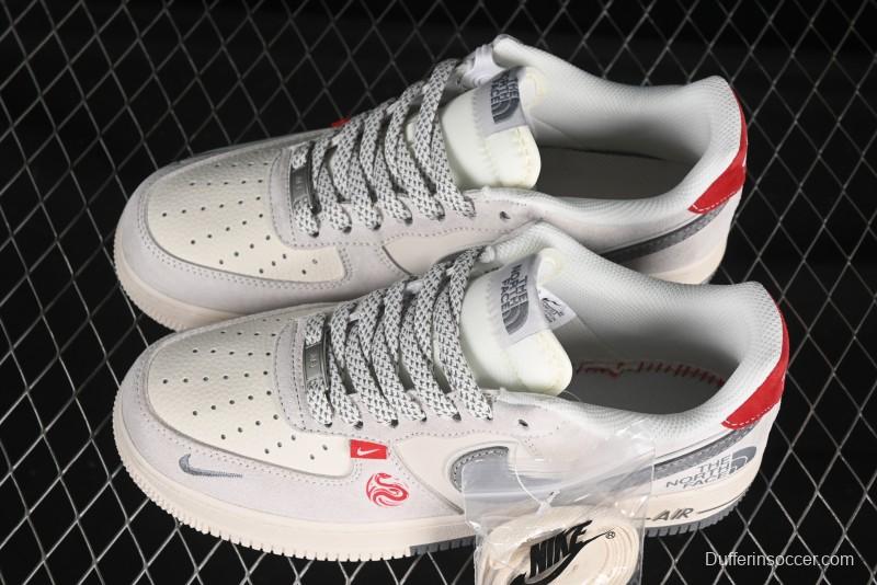 Nike Air Force 1'07 Low The North Face Collaboration Dual-Tone Snake Year Edition Casual Sneakers - YX5066-313