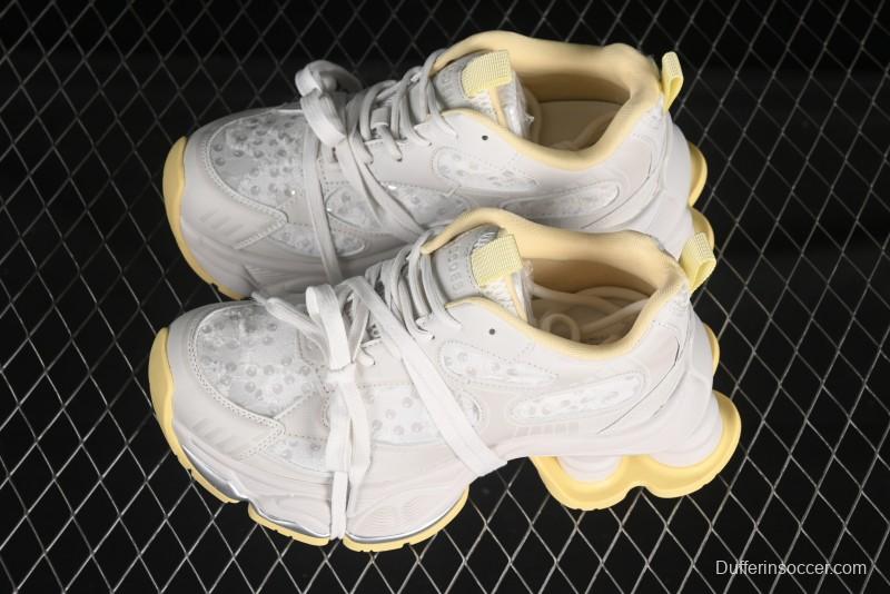 GG-CC Star Same Style Lace-up Hollow Out Dad Shoes with 5cm Height Increasing Sole - G25U9988