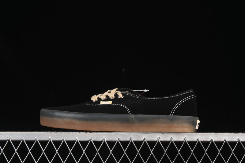 Vans Premium Authentic Suede Retro Sneakers with Translucent Rubber Sole - VN000CRQ6RJ