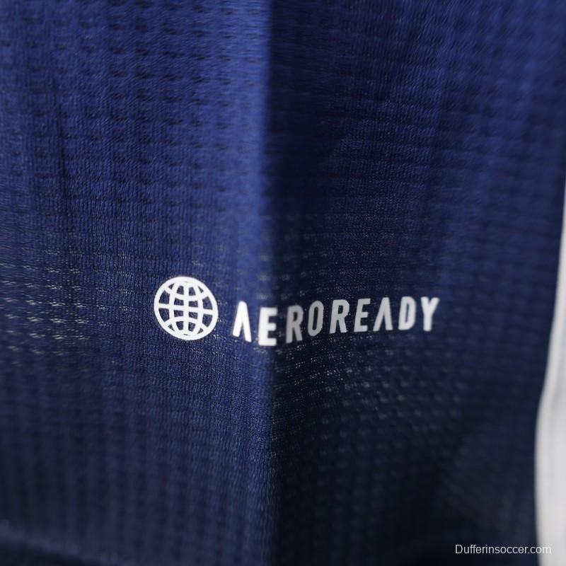 Player Version 2025 Algeria Blue with Arabic Sponsor Jersey