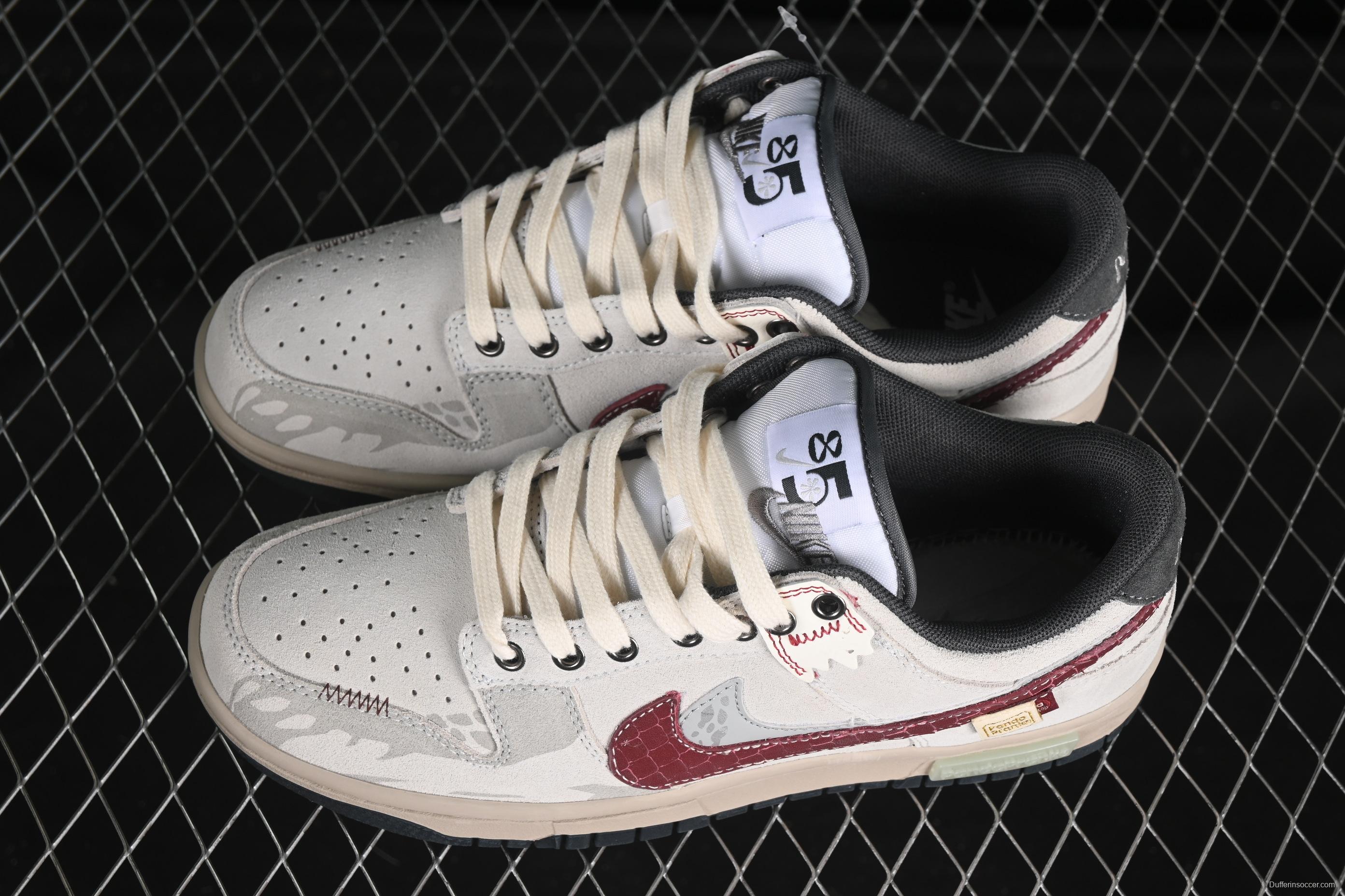 Nike Dunk Low Retro 'Double Swoosh' CNY Year of the Snake Panda Mischief Casual Sneakers - HV1800-101