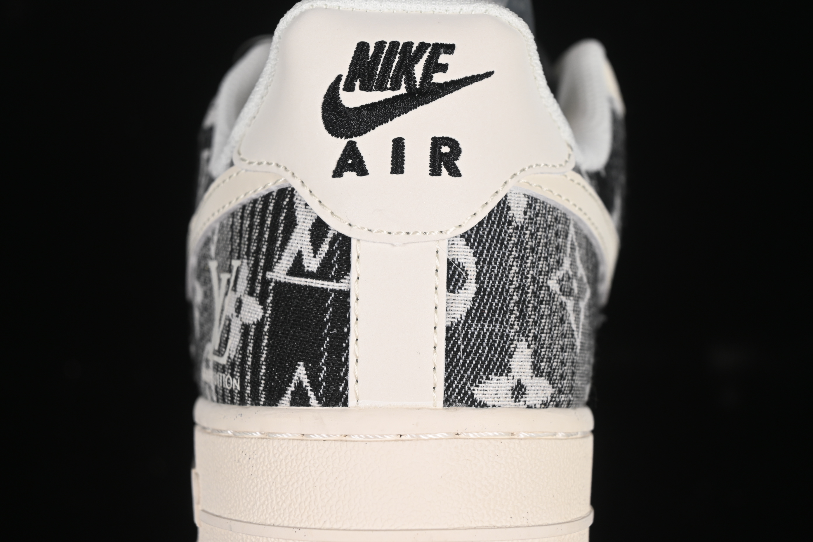 Nike Air Force 1'07 Low LV Collaboration Black Floral Denim Casual Sneakers - XS1958-585