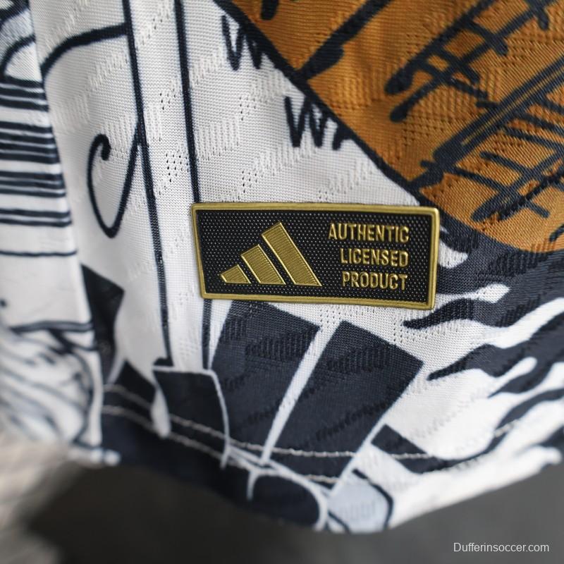 Player Version 2025 Japan Blue/White with One Piece Manga Jersey