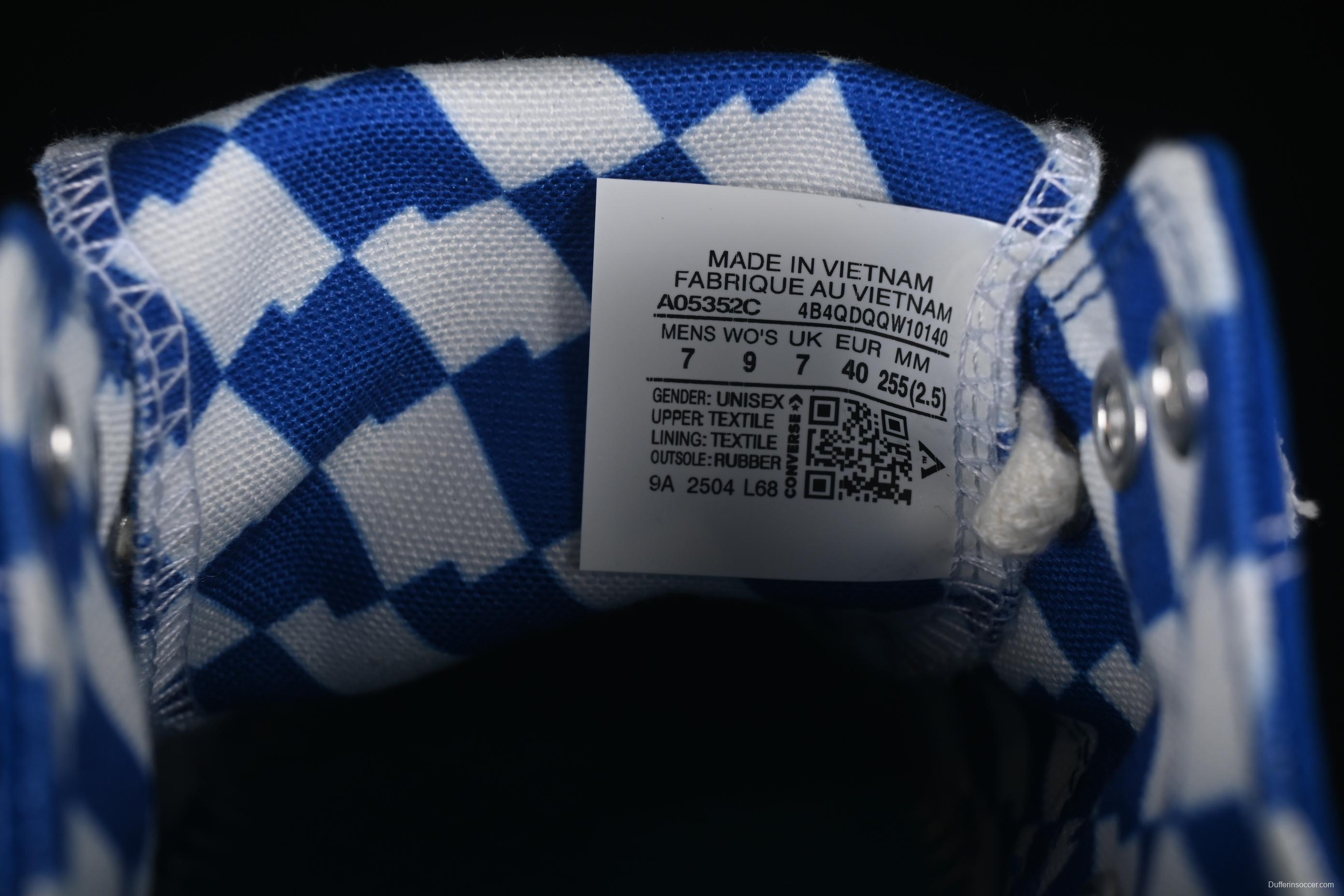 Ader Error x Converse Low Top Casual Canvas Sneakers with Special Pattern Print and Transparent Sole - A05352C