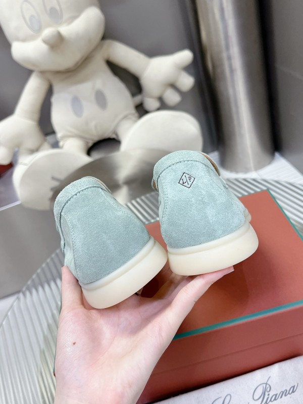 2025 Men LP Light Green Suede Loafers