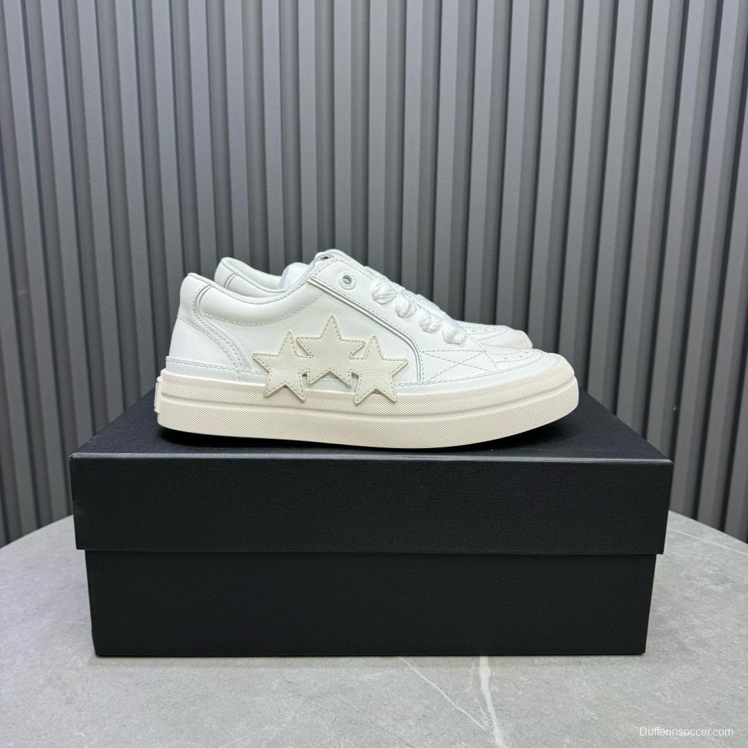 2024 Unisex Amiri White Leather Sneakers MJ00300