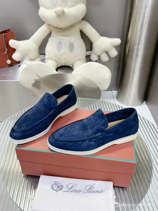 2024 Unisex Le Parmentier Blue Suede Loafers MJ00270