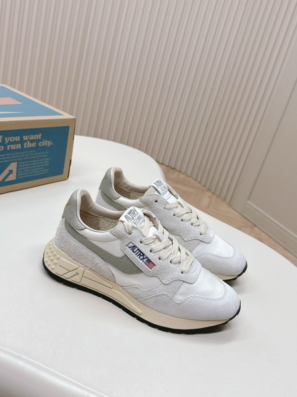 2024 Unisex Autry White Grey Leather Mesh Sneakers MJ00330