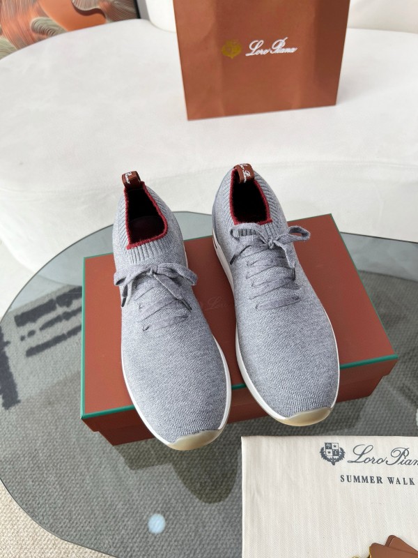 2024 Men LP Gray Wool Knit Sneakers MJ00330