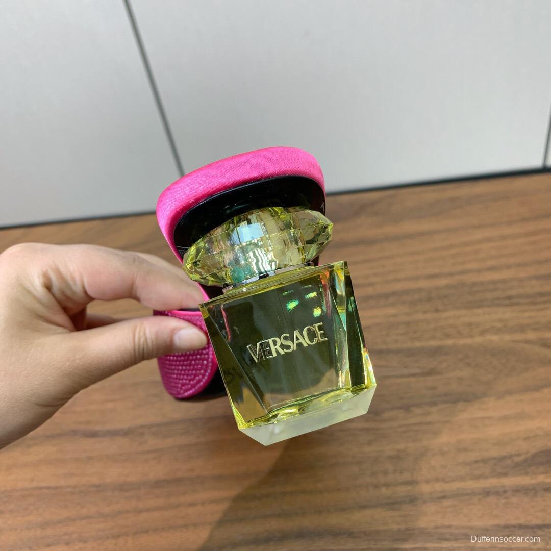 2025 Women VERSACE Pink Silk Leather Mules Crystal Embellishment KFY00300