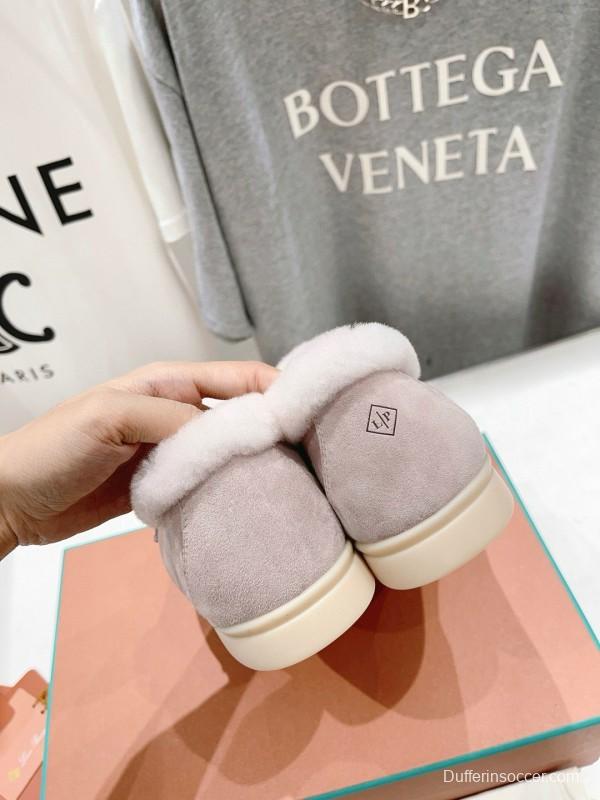 2024 Women LP Beige Suede Shearling Loafer MJ00300