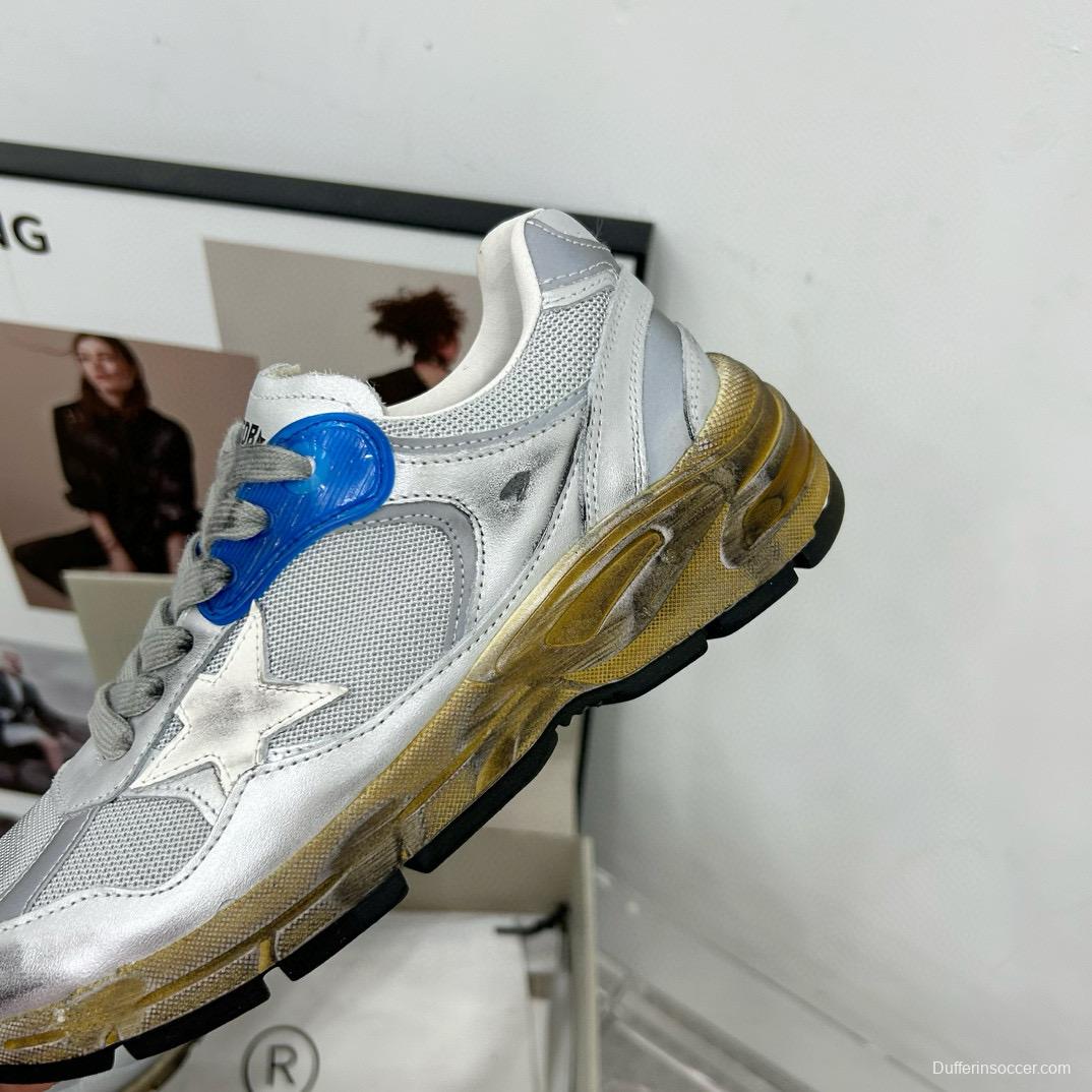 2024 Unisex GGDB Silver Blue White Mesh Sneaker