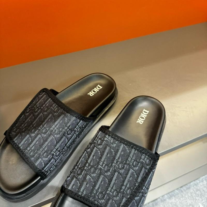 2024 Dior black mesh slippers MJ00180