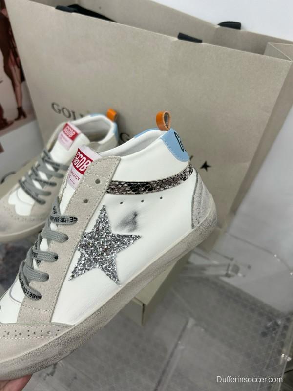 2024 Unisex GGDB White Grey Suede Leather High-Top Sneakers MJ00300