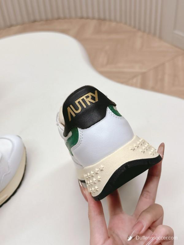 2024 Unisex Autry White Green Black Leather Mesh Sneakers MJ00330