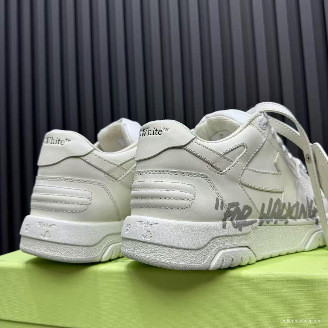 2025 Unisex Off-White White Leather Sneakers KFY00310
