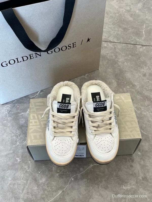 2024 GGDB white silver leather shearling sneakers MJ00280