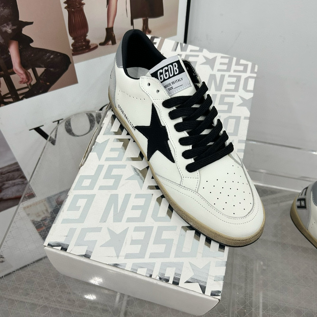 2024 Unisex GGDB White Black Leather Sneakers MJ00260
