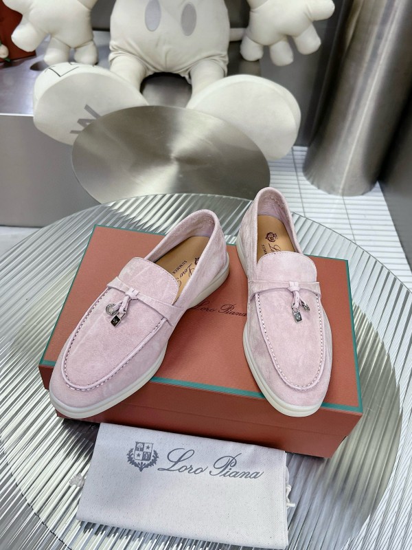 2024 Unisex LP Pink Suede Loafers MJ00270