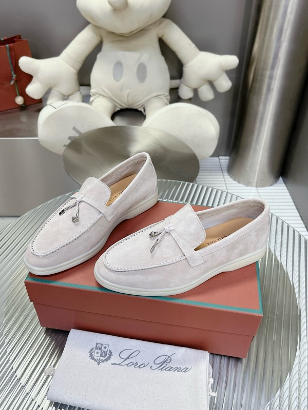 2024 Men Le Parmentier White Suede Loafers MJ00270