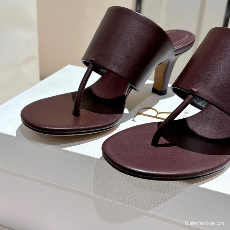 2025 Toteme Brown Calfskin Slippers