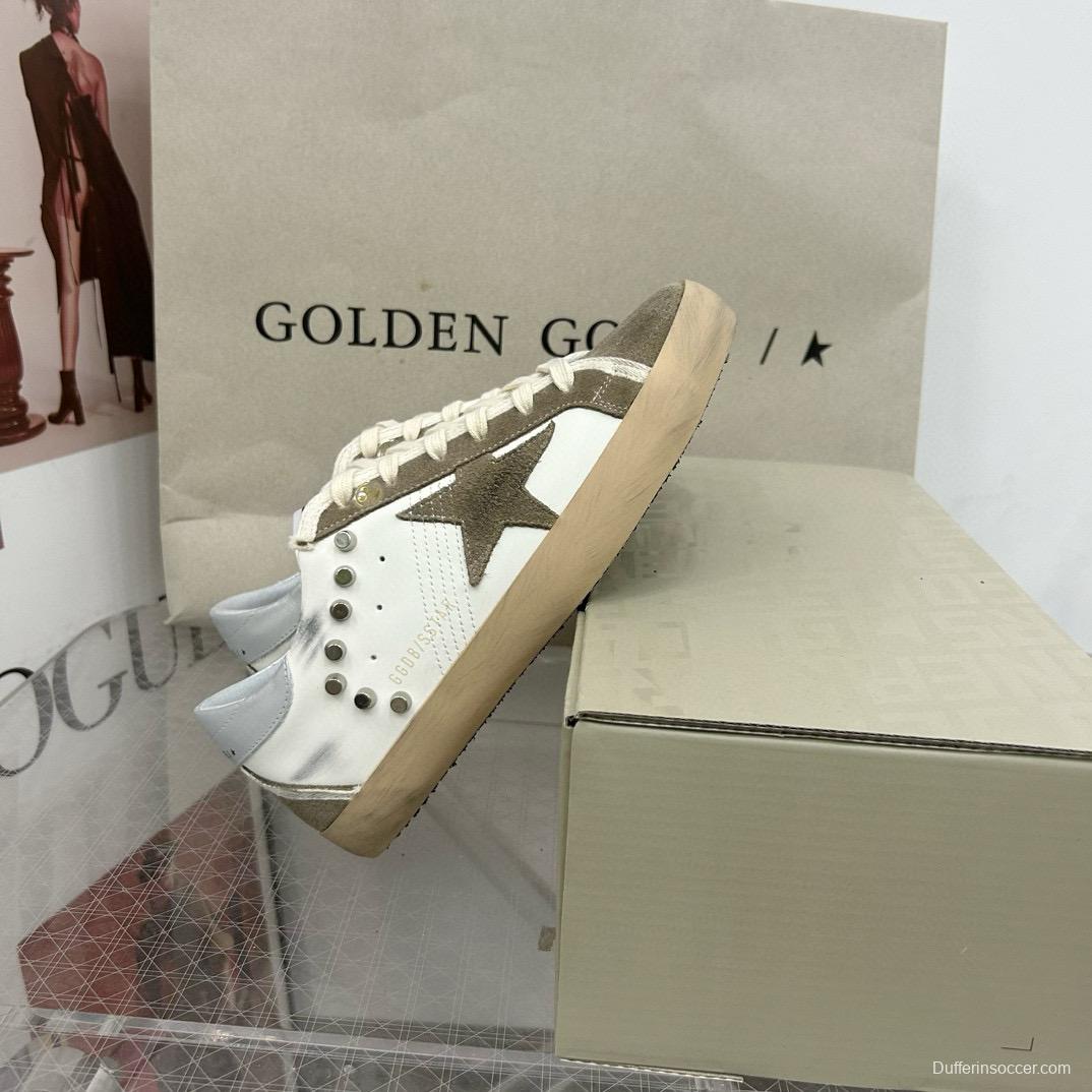 2025 Women GGDB White Beige Suede Leather Sneakers MJ00260