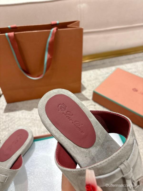 2025 Slippers LP Beige Suede Slippers LY00350