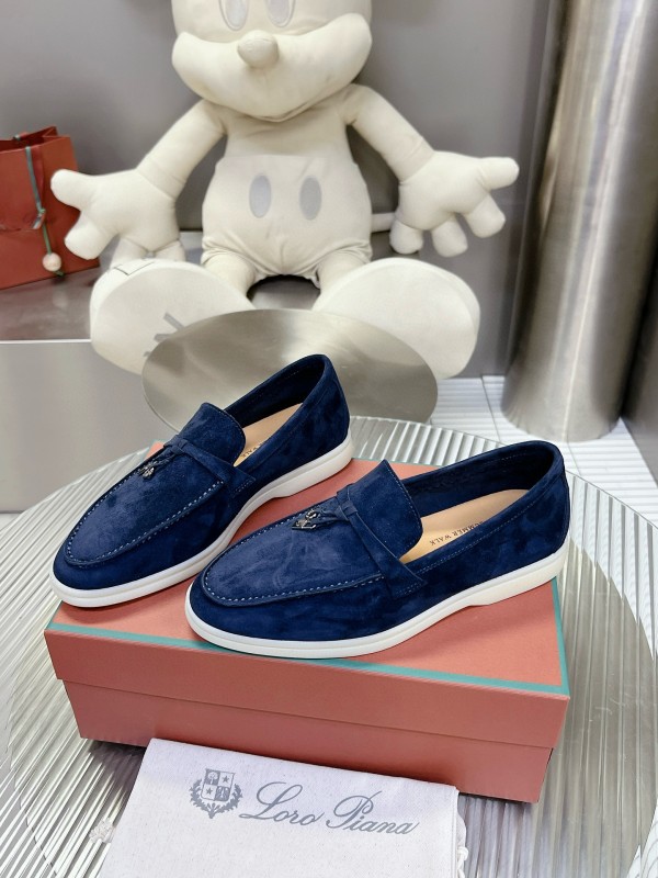 2024 Men LP Navy Suede Loafers