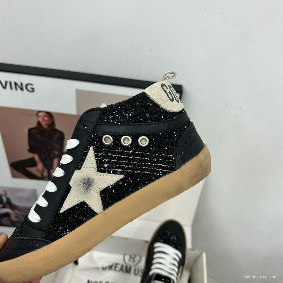 2024 Unisex GGDB Black White Suede High-top Sneakers MJ00300