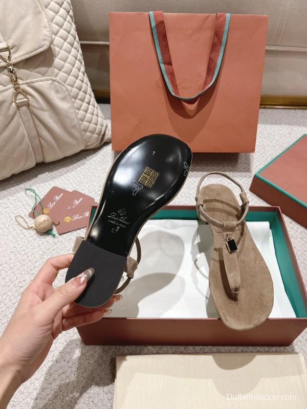 2025 LP Beige Suede Slippers LY00250