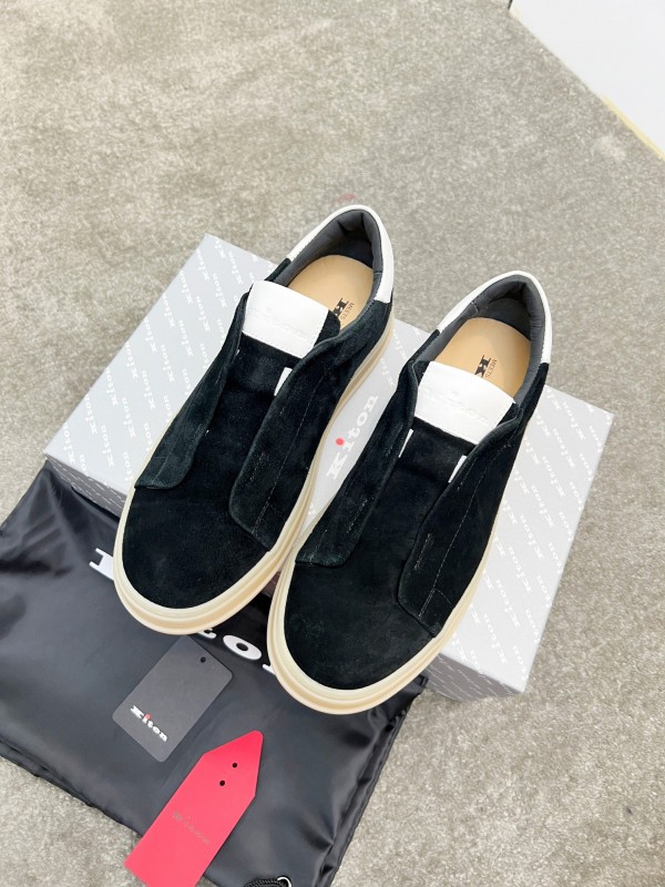 2025 Men Kiton Apricot Calf Suede Slip-On Casual Shoes AS00320